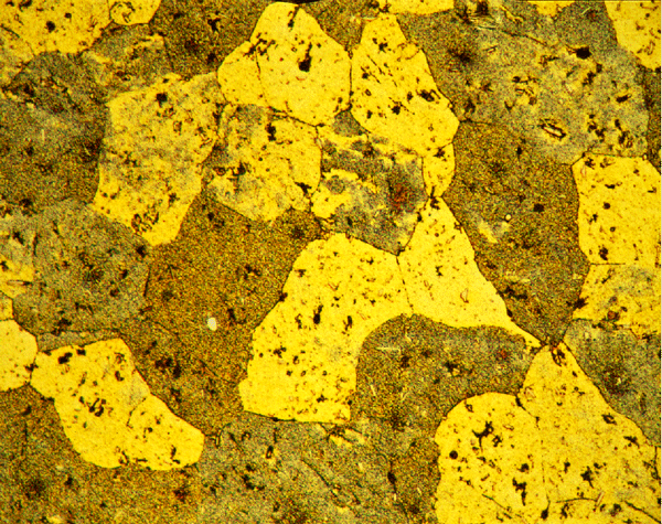 2011-T3铝合金用金相显微镜放大后的金相组织